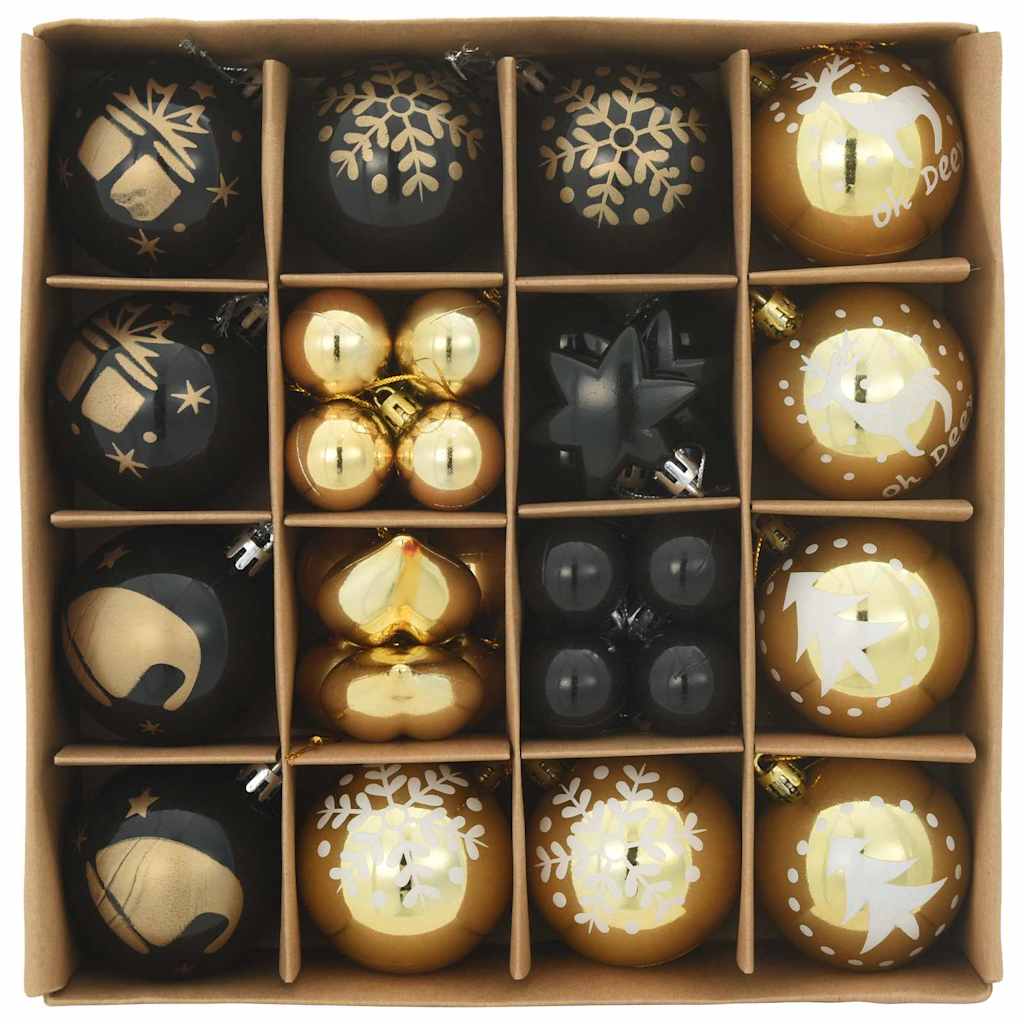 Julekule Sett 40 pcs Svart og Gull