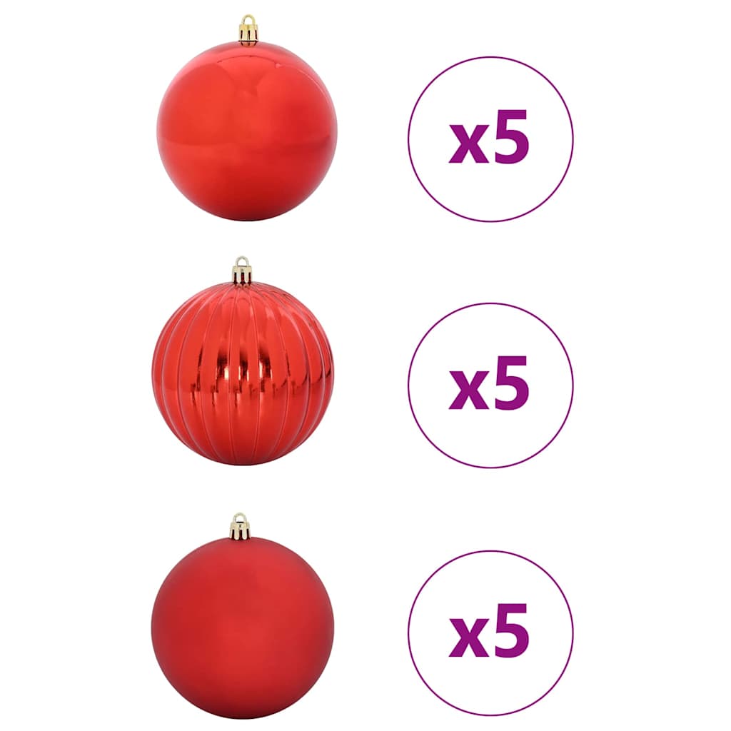 Julekule Sett 15 pcs Rød