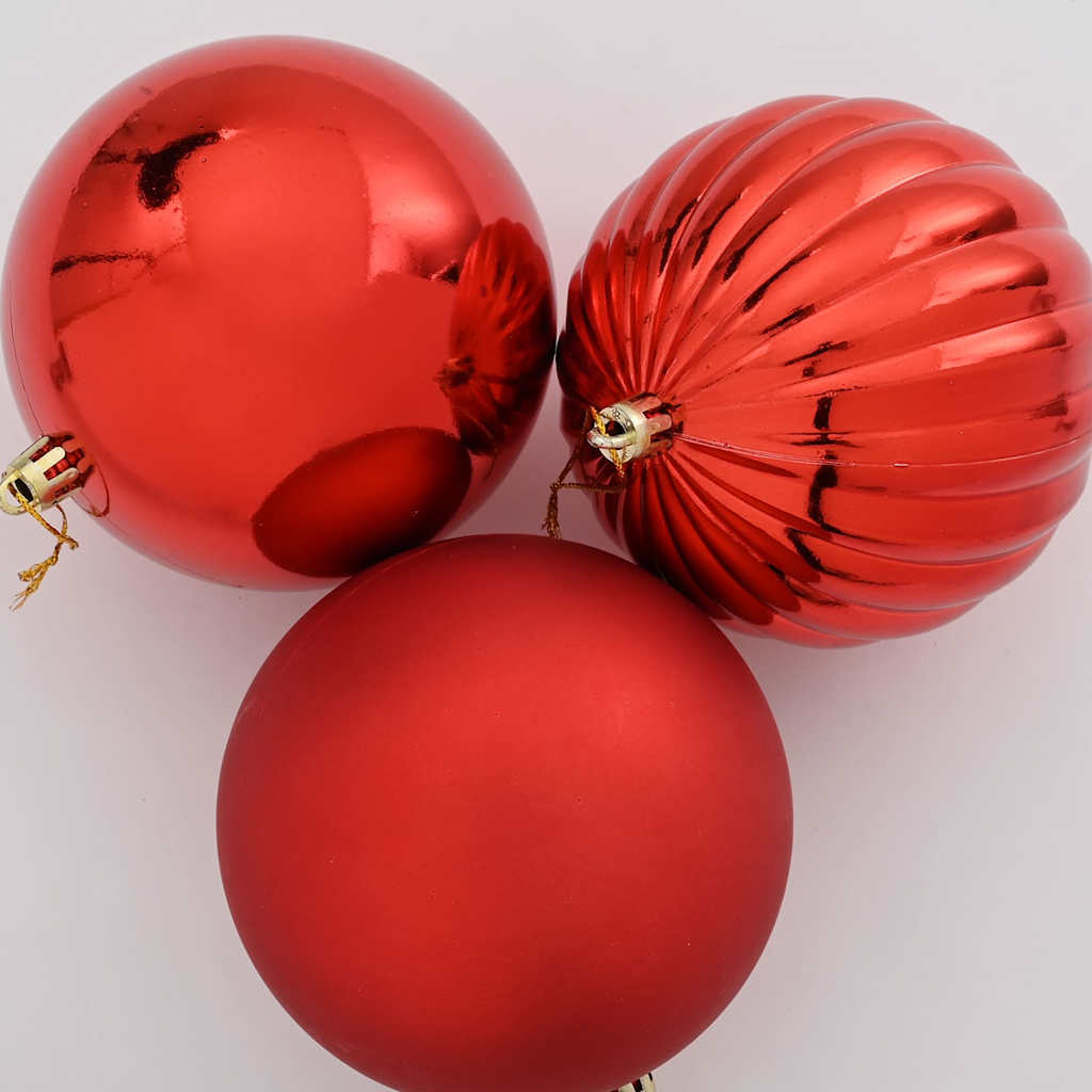 Julekule Sett 3 pcs Rød