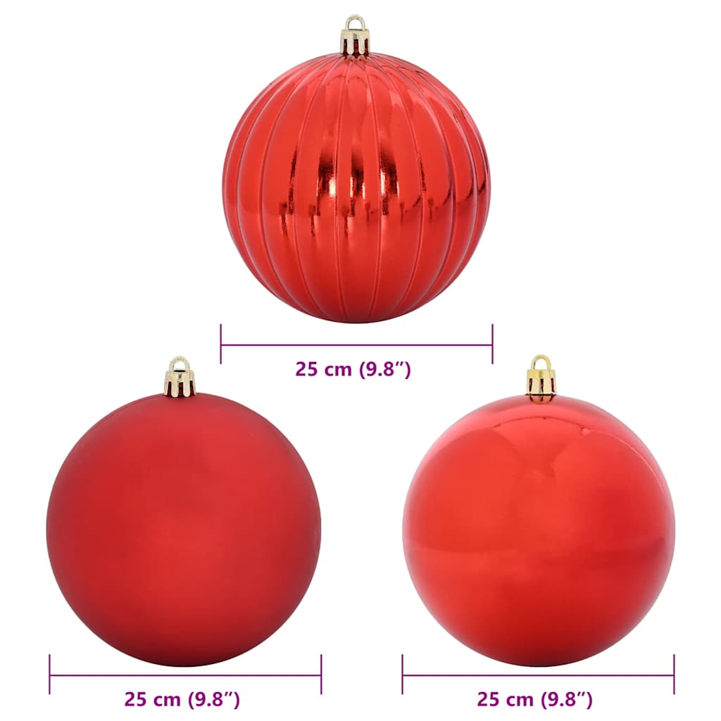 Julekule Sett 3 pcs Rød