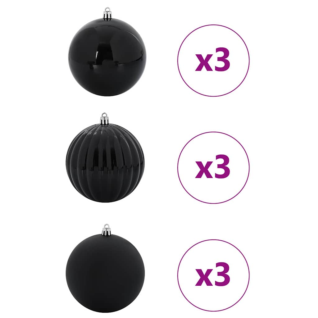 Julekule Sett 9 pcs Svart