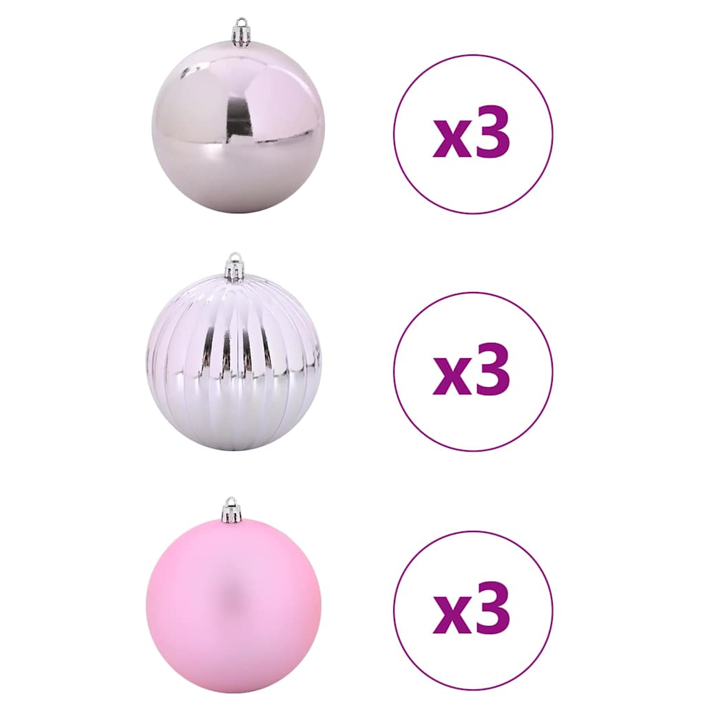 Julekule Sett 9 pcs Rosa