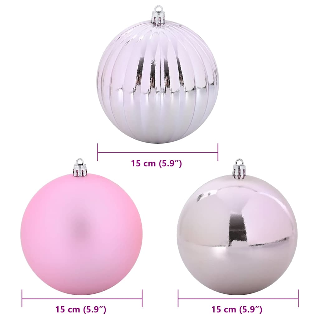 Julekule Sett 9 pcs Rosa