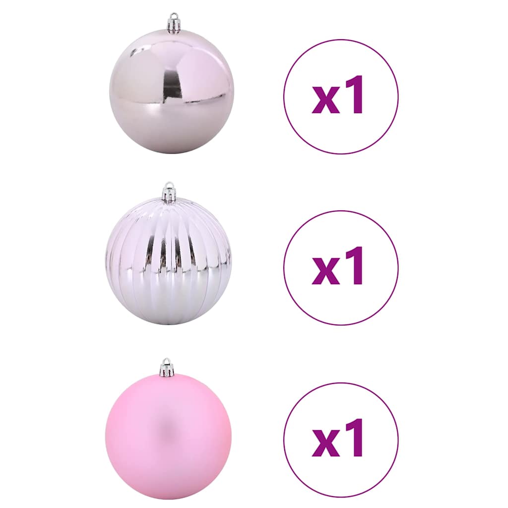 Julekule Sett 3 pcs Rosa