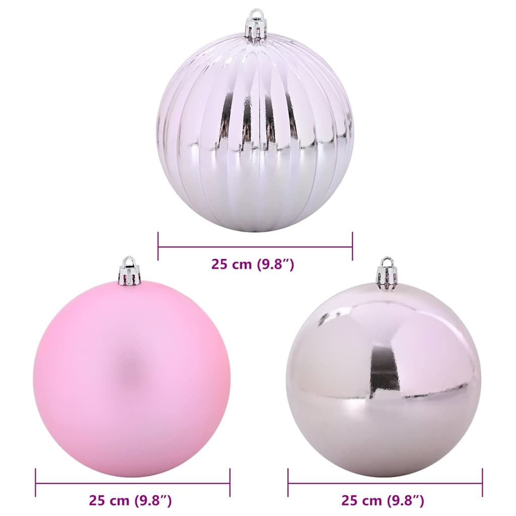 Julekule Sett 3 pcs Rosa