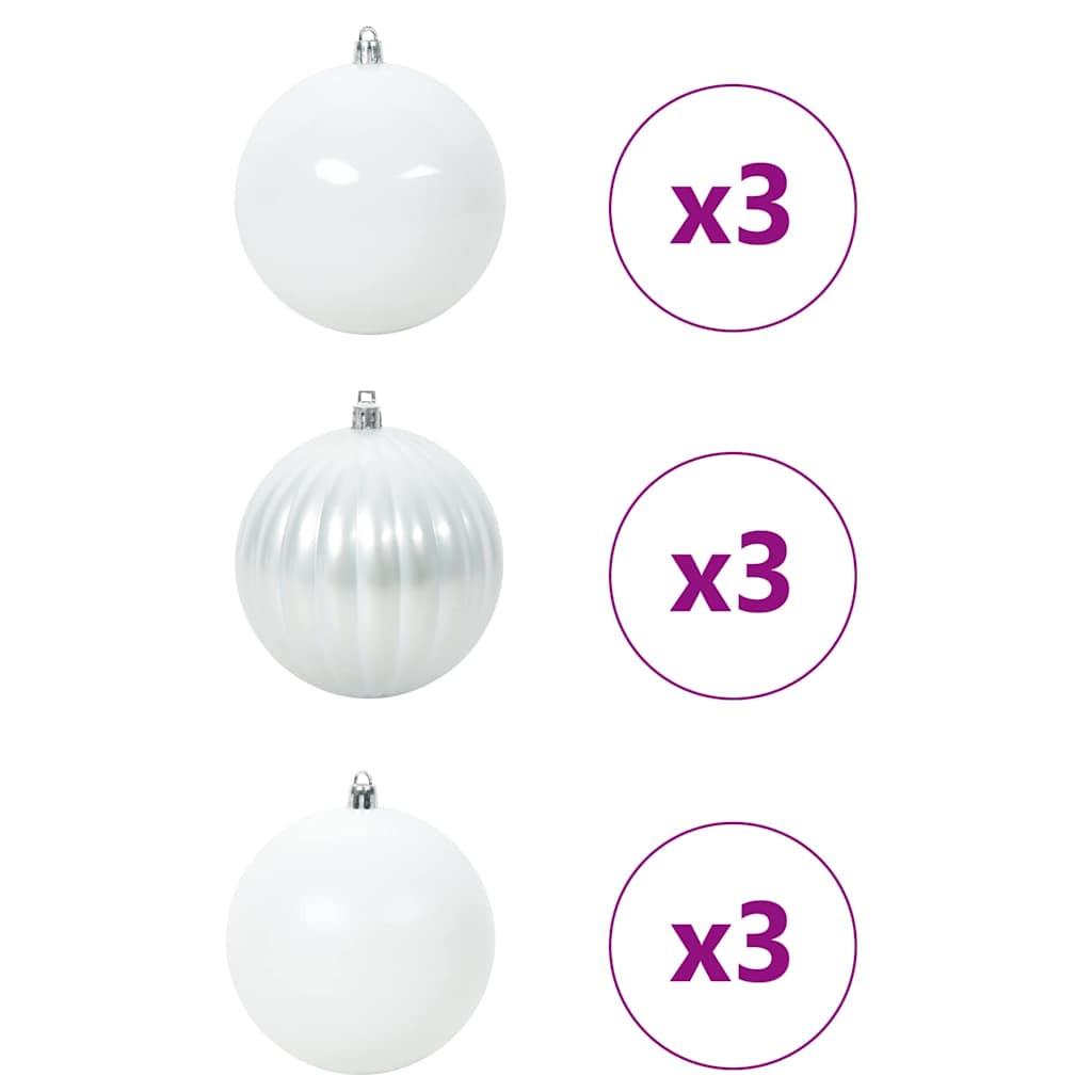 Julekule Sett 9 pcs Hvit