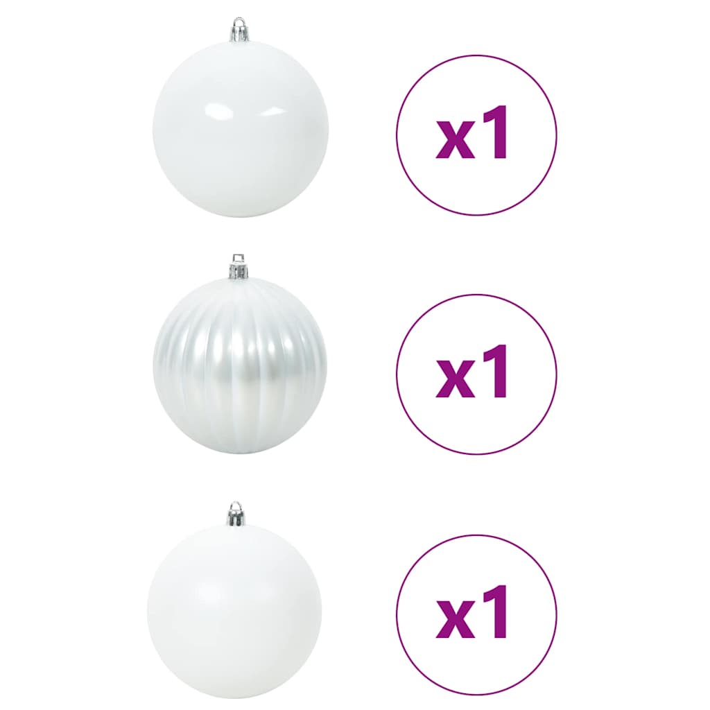 Julekule Sett 3 pcs Hvit