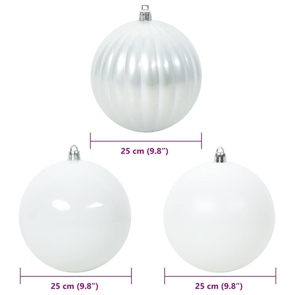 Julekule Sett 3 pcs Hvit