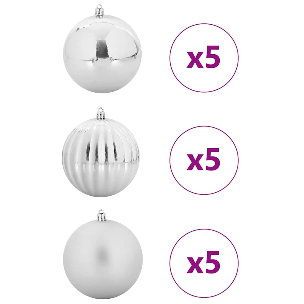 Julekule Sett 15 pcs sølv