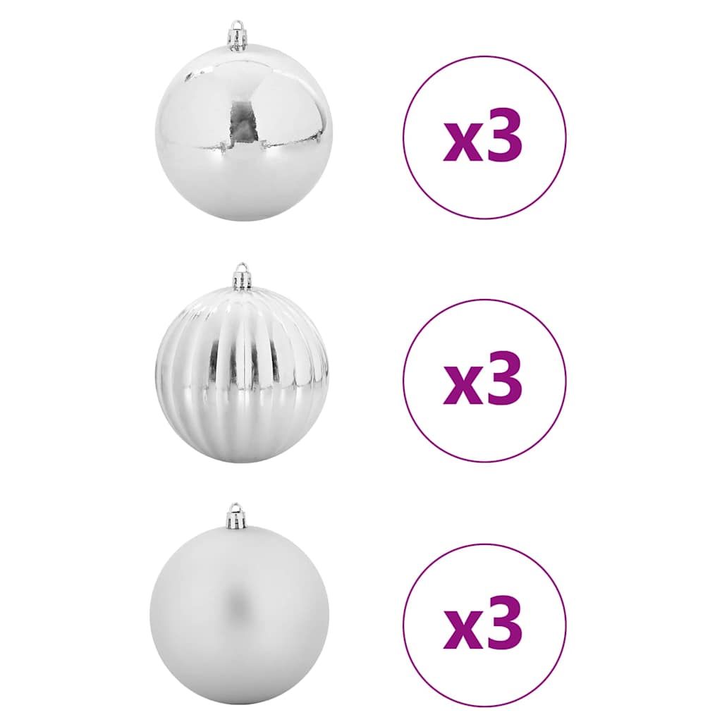 Julekule Sett 9 pcs sølv