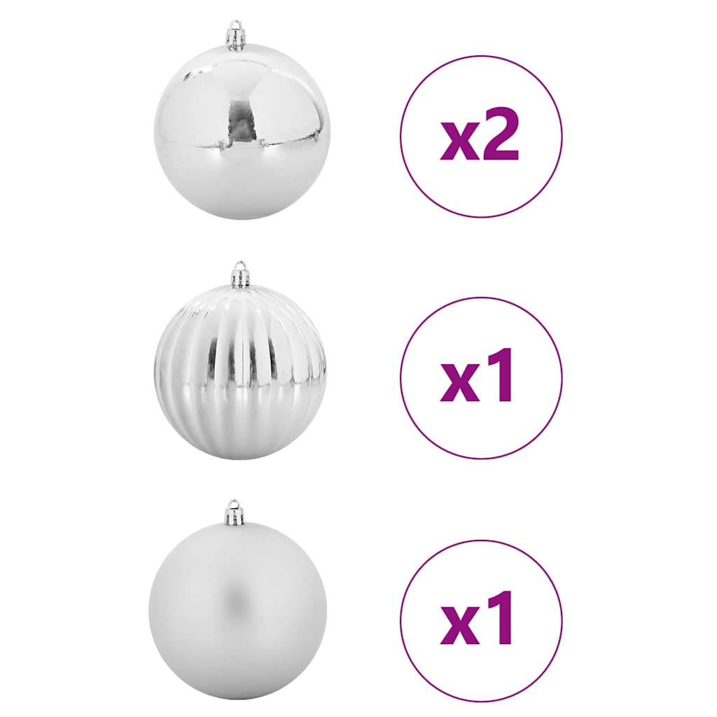 Julekule Sett 4 pcs sølv