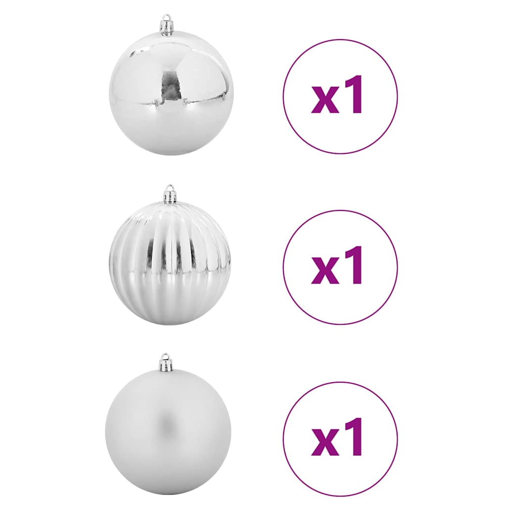 Julekule Sett Annet 3 pcs sølv Ø 25 cm