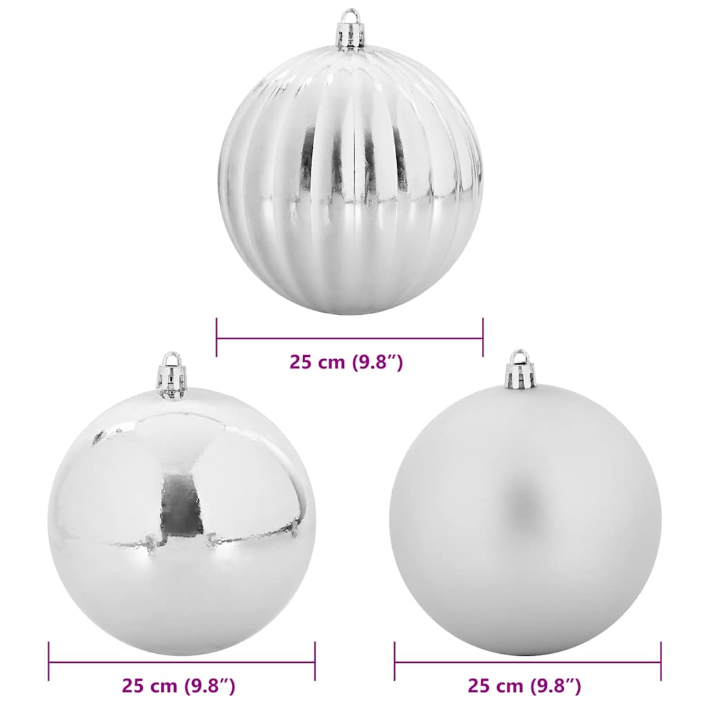 Julekule Sett Annet 3 pcs sølv Ø 25 cm