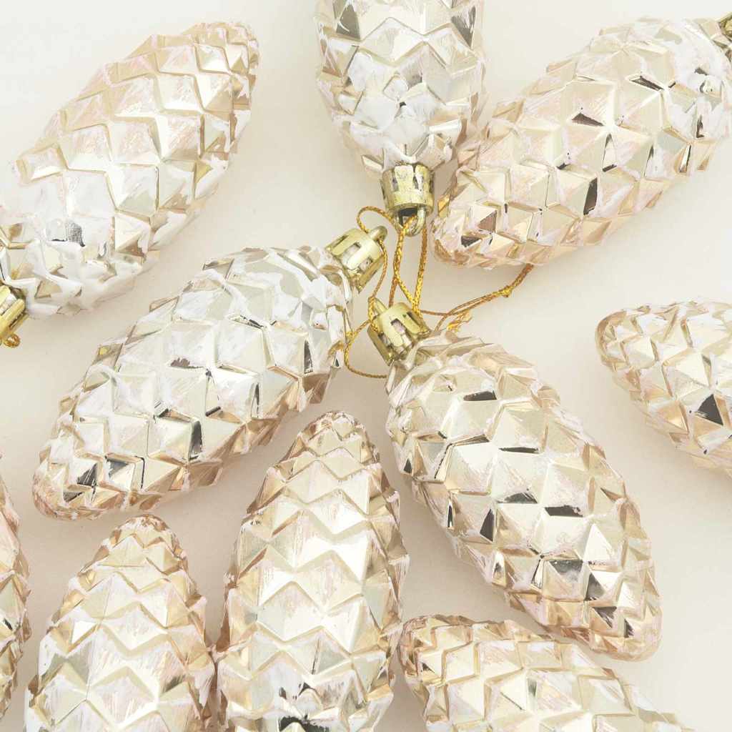 Dekorasjon til juletre 40 pcs champagne