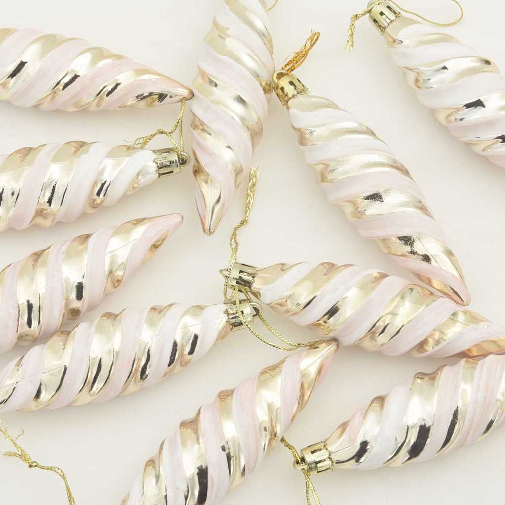 Dekorasjon til juletre 40 pcs champagne