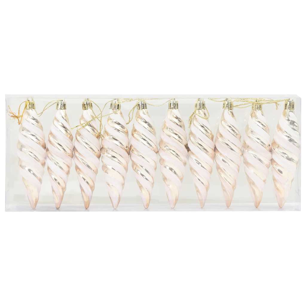 Dekorasjon til juletre 40 pcs champagne