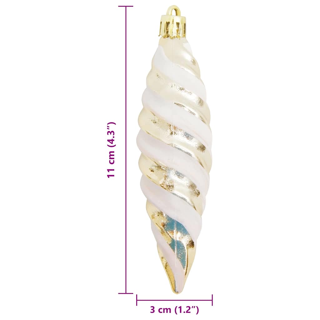 Dekorasjon til juletre 40 pcs champagne