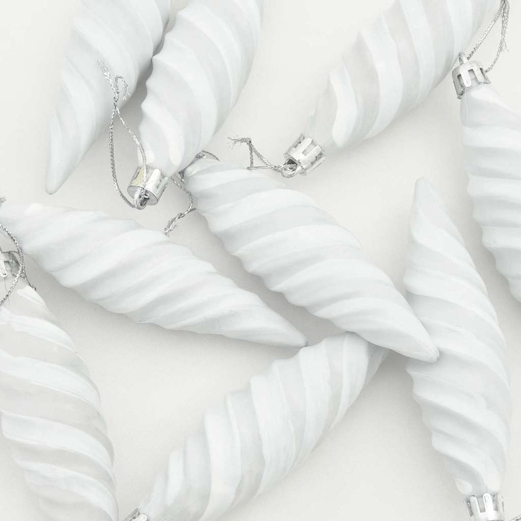 Dekorasjon til juletre 40 pcs Hvit