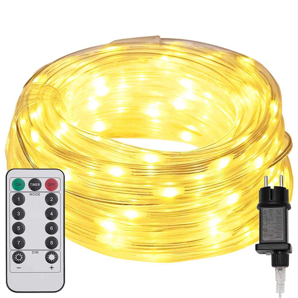Lyskabel med 2400 LED Varmhvit 100 m PVC