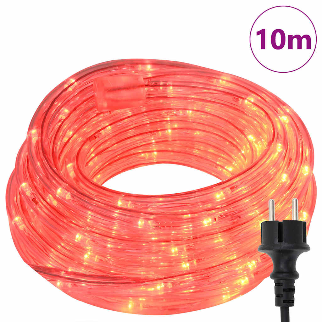 Lyskabel med 240 LED Rød 10 m PVC