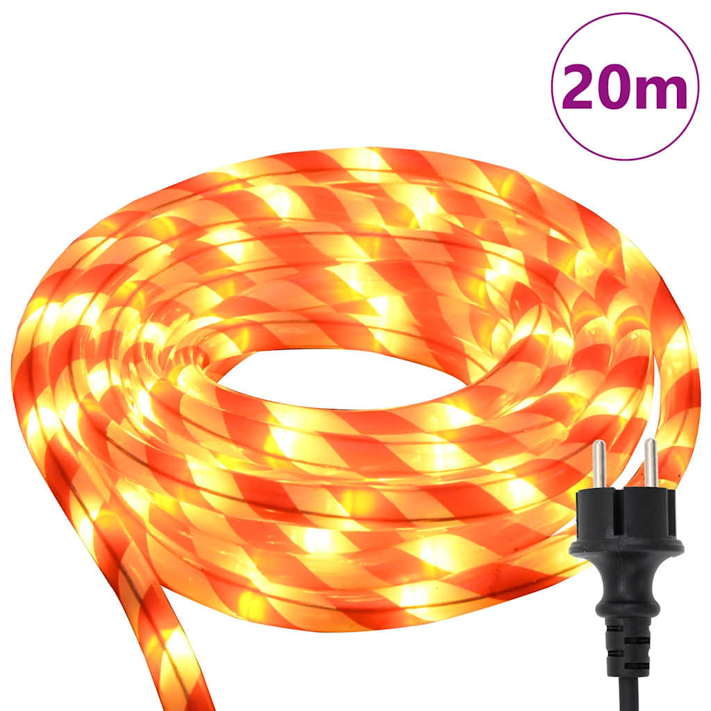 Lyskabel med 480 LED Varmhvit 20 m PVC