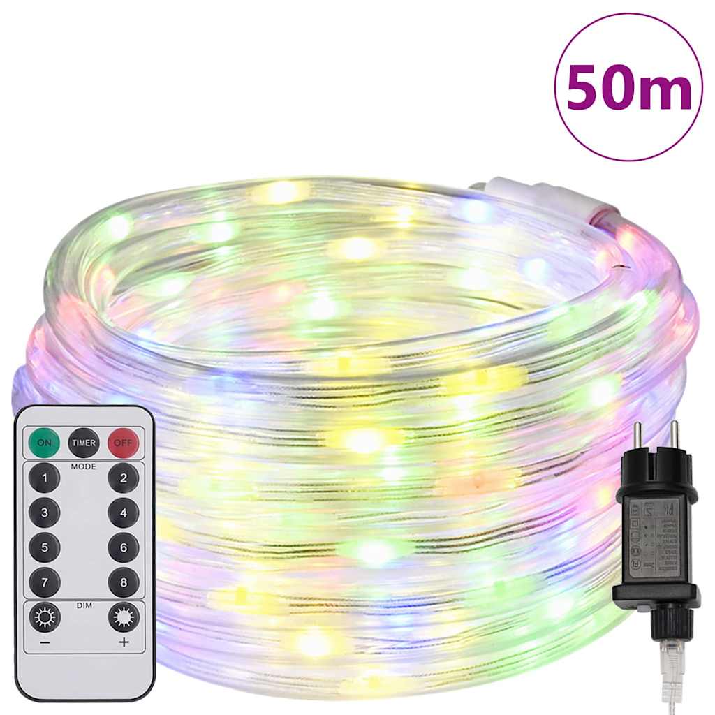 Lyskabel med 1200 LED Flerfarget 50 m PVC
