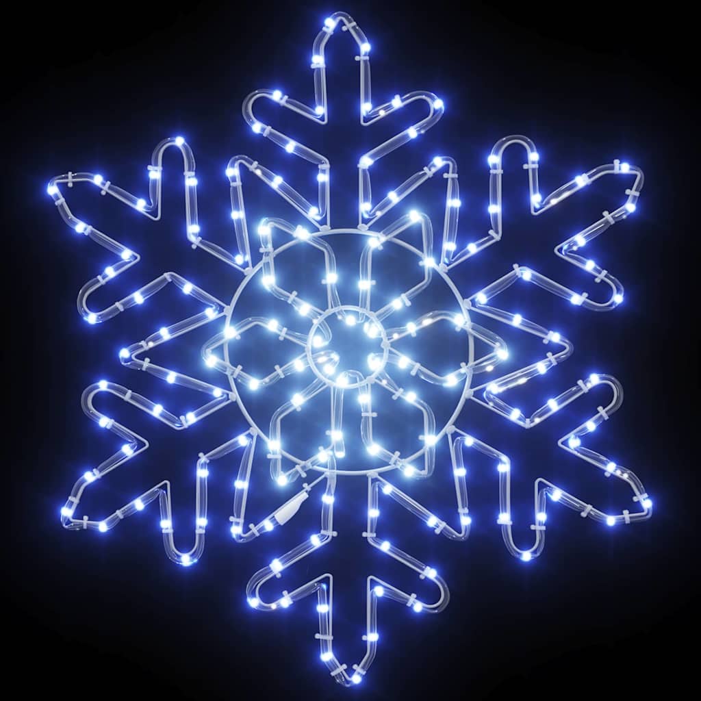 Jule Snøfnugg med 156 LED Blå 55.5 x 55.5 x 0.75 cm PVC