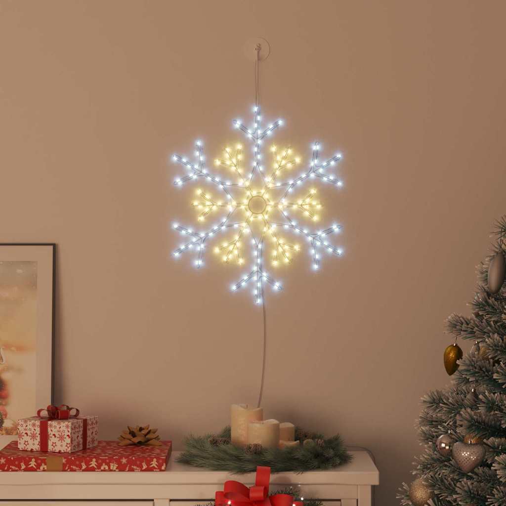 Jule Snøfnugg med 180 LED Varmhvit 56 x 49 x 0,7 cm PVC