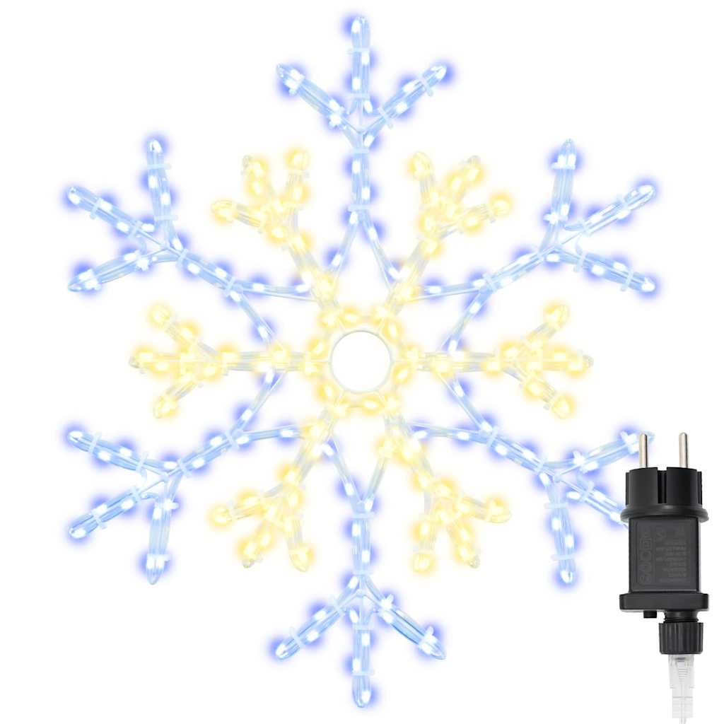 Jule Snøfnugg med 180 LED Varmhvit 56 x 49 x 0,7 cm PVC