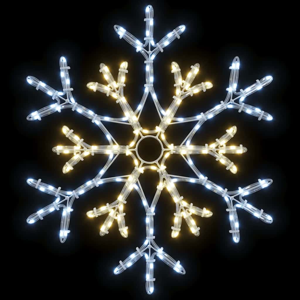 Jule Snøfnugg med 180 LED Varmhvit 56 x 49 x 0,7 cm PVC
