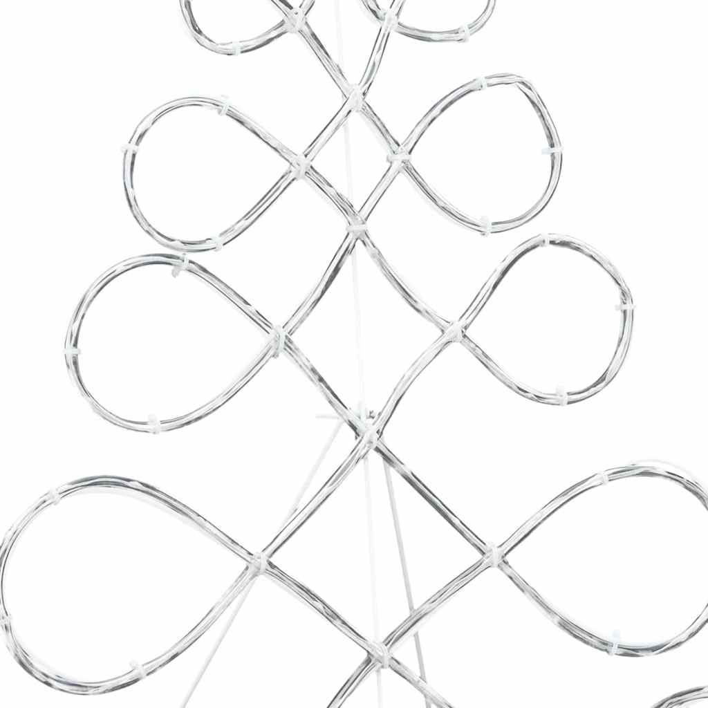 Julekongleformet lys med 144 LED Flerfarget 80 x 56 cm PVC