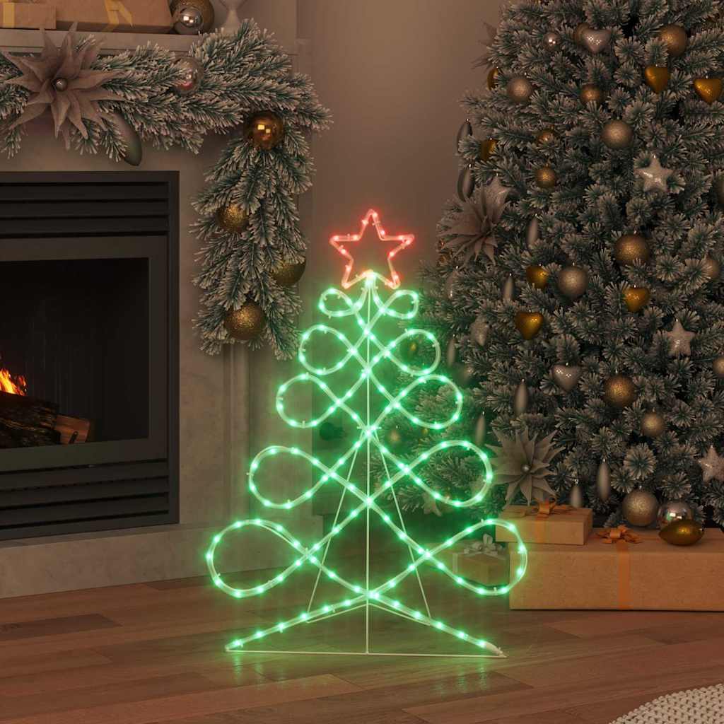 Julekongleformet lys med 144 LED Flerfarget 80 x 56 cm PVC