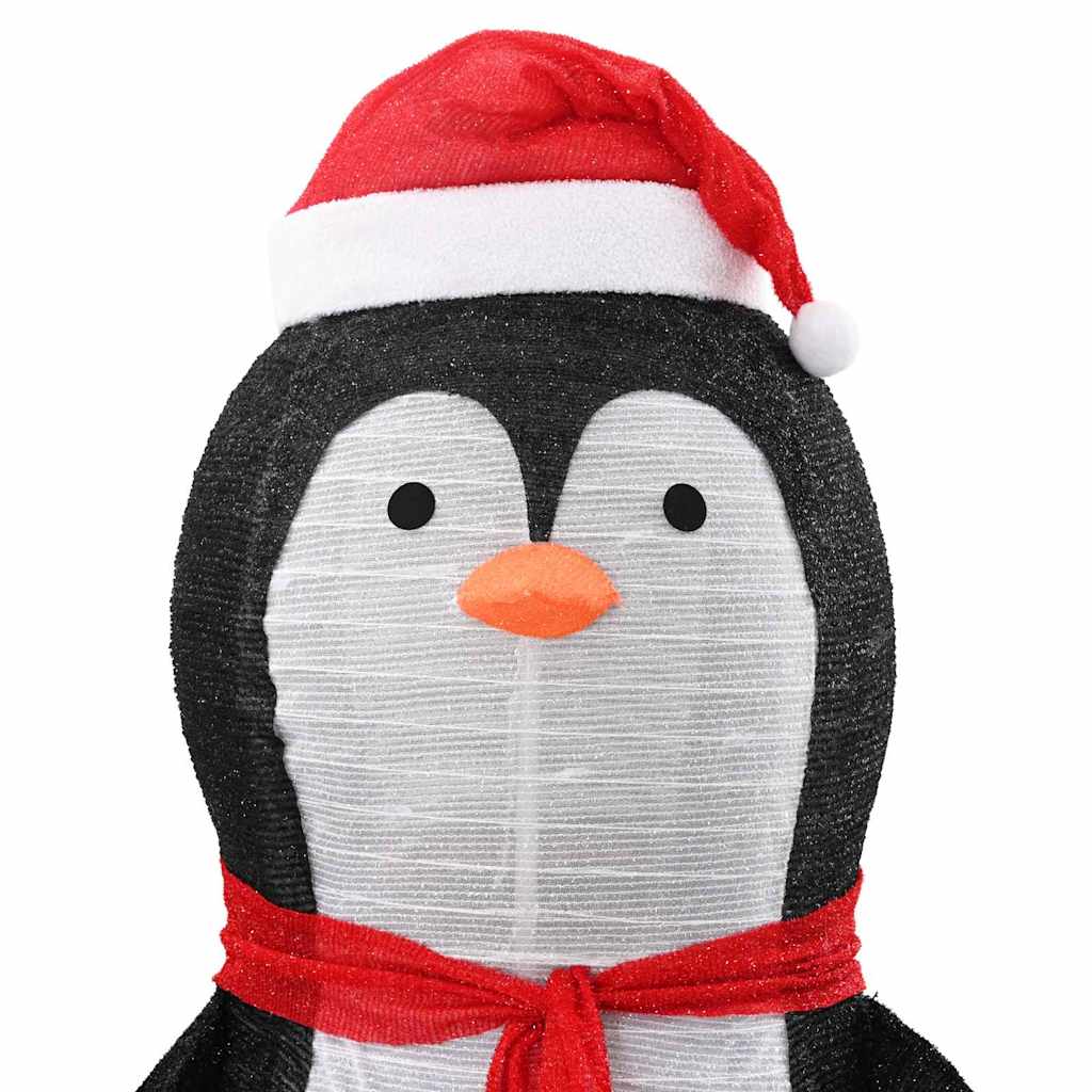 Snø Pingvin Figur Varmhvit 78 x 88 x 180 cm stoff
