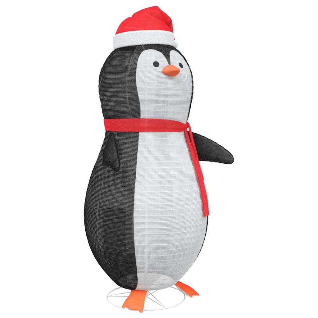 Snø Pingvin Figur Varmhvit 78 x 88 x 180 cm stoff