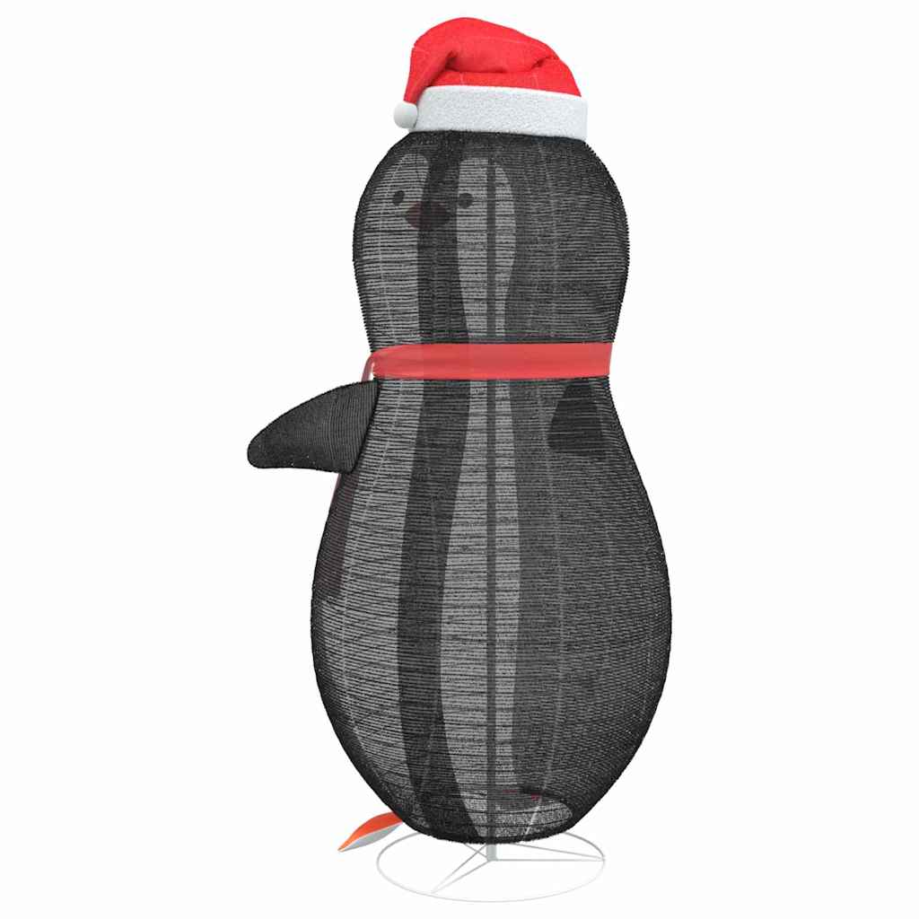 Snø Pingvin Figur Varmhvit 78 x 88 x 180 cm stoff