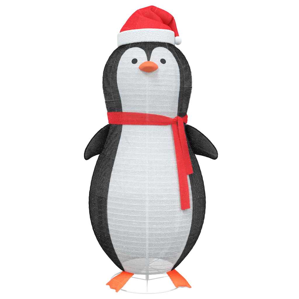 Snø Pingvin Figur Varmhvit 78 x 88 x 180 cm stoff
