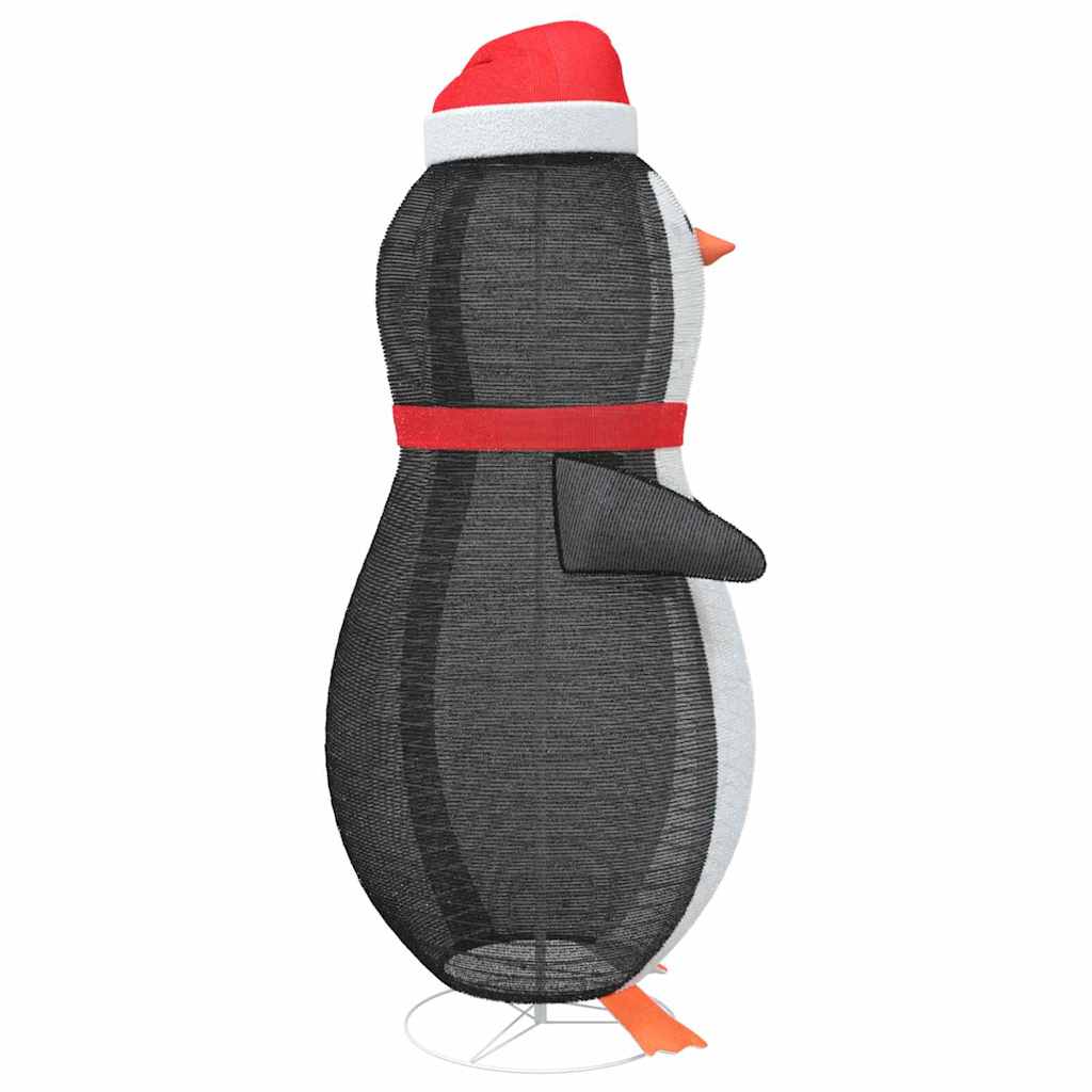 Snø Pingvin Figur Varmhvit 78 x 88 x 180 cm stoff