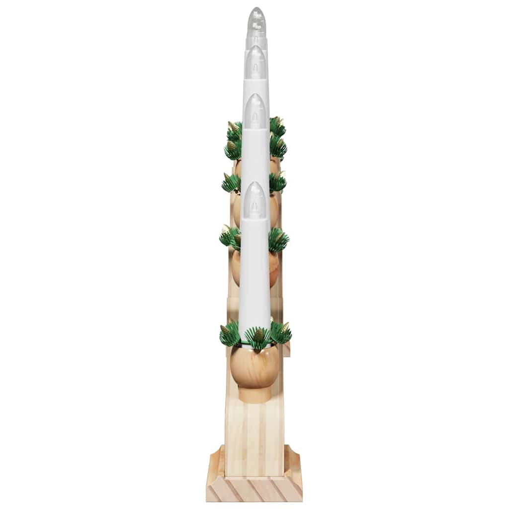 Julelys Bue med 10 LED Lys Brun 47 x 5 x 29 cm Heltre furu