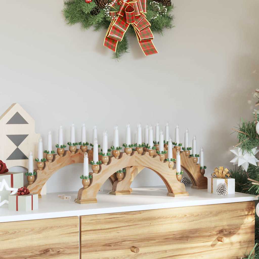Julelys Bue med 10 LED Lys 3 pcs Brun 47 x 5 x 29 cm