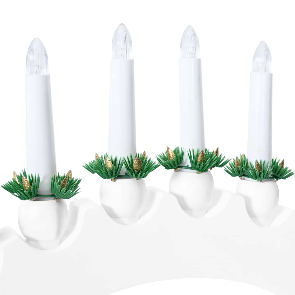 Julelys Bue med 10 LED Lys 3 pcs Hvit 47 x 5 x 29 cm