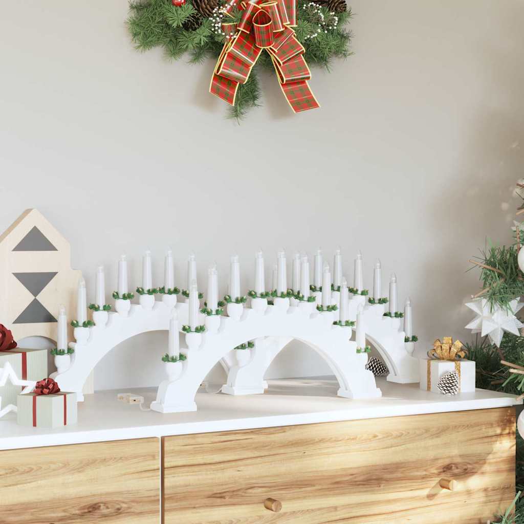 Julelys Bue med 10 LED Lys 3 pcs Hvit 47 x 5 x 29 cm