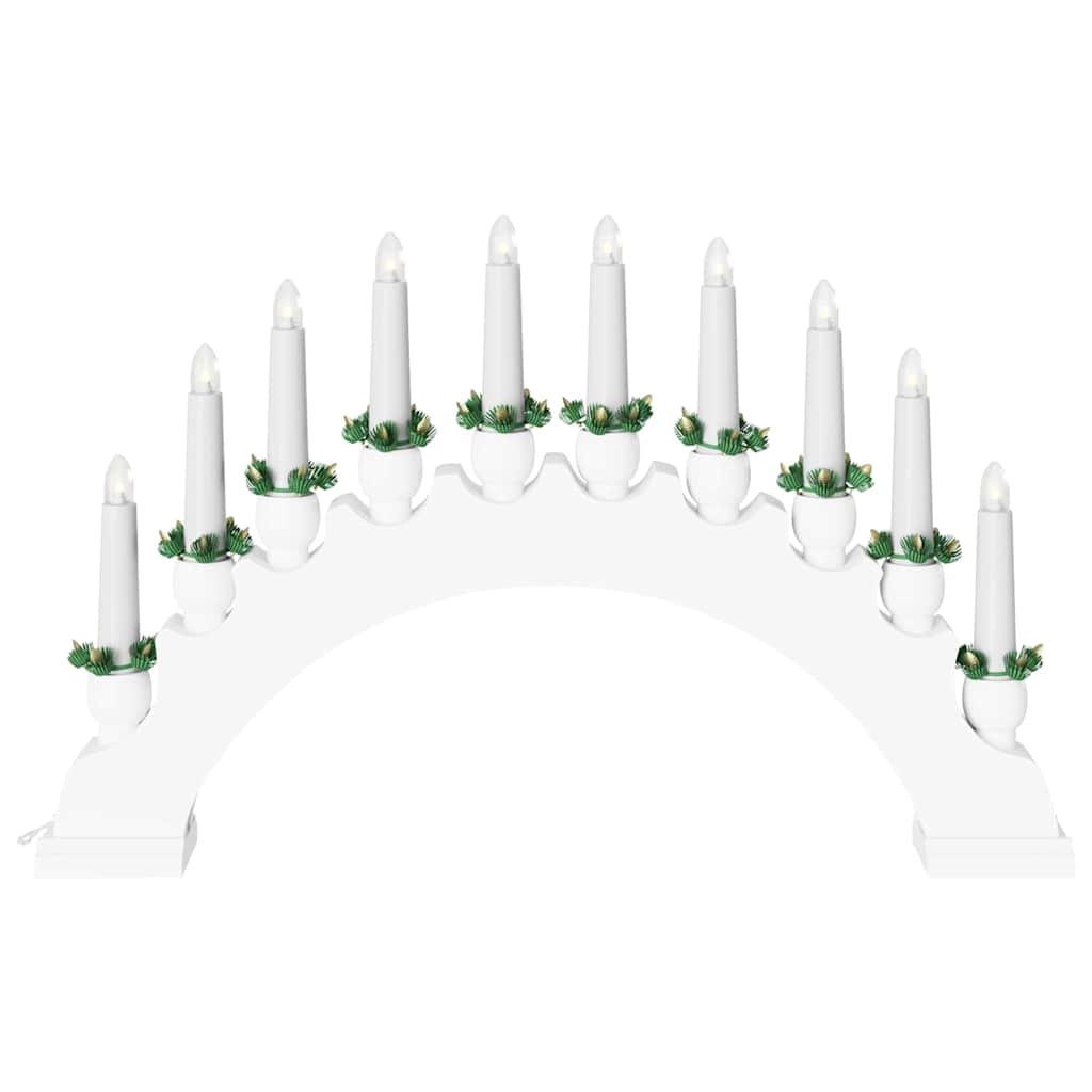 Julelys Bue med 10 LED Lys 3 pcs Hvit 47 x 5 x 29 cm