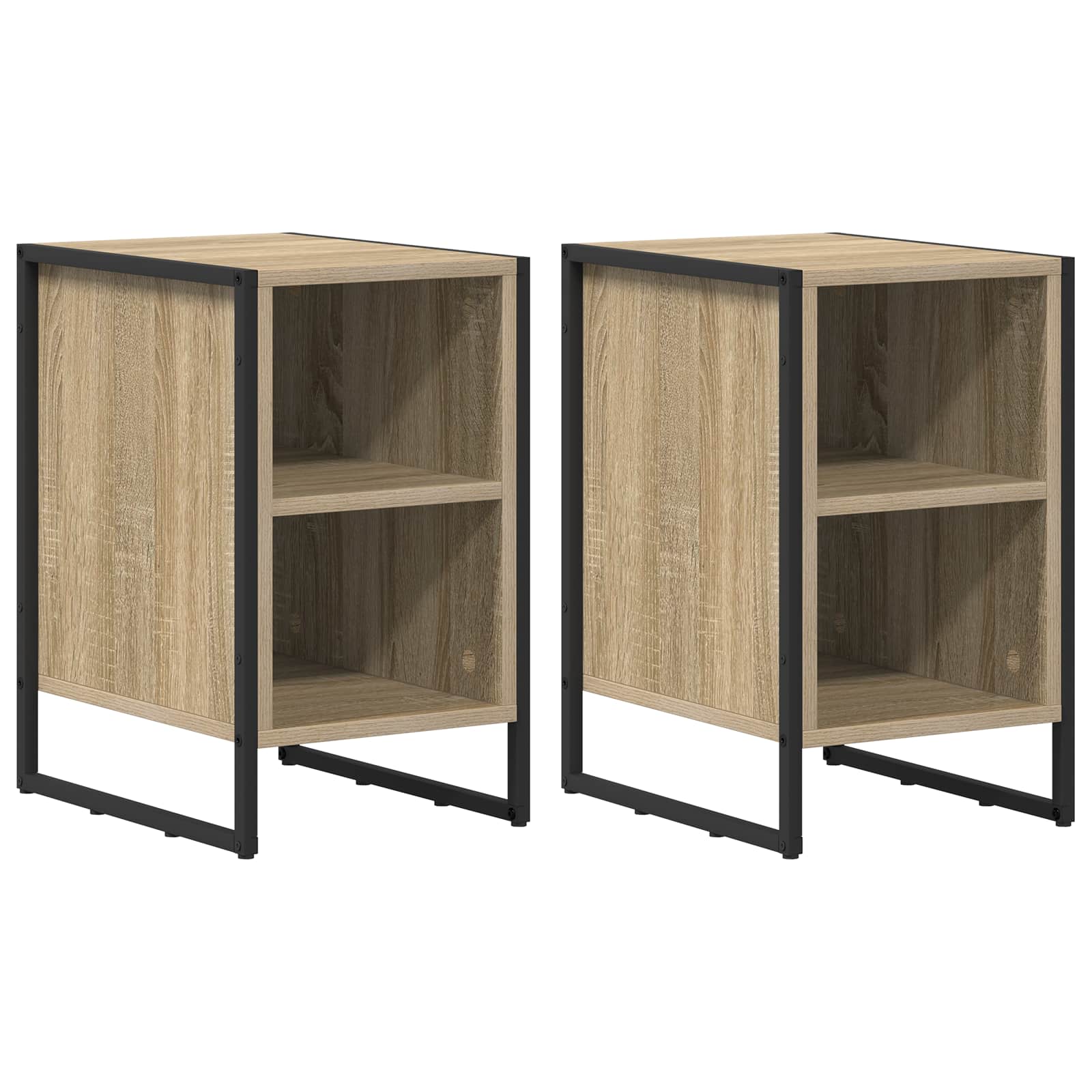 Nattbord 2 pcs Sonoma 39.5 x 30 x 50 cm Konstruert tre