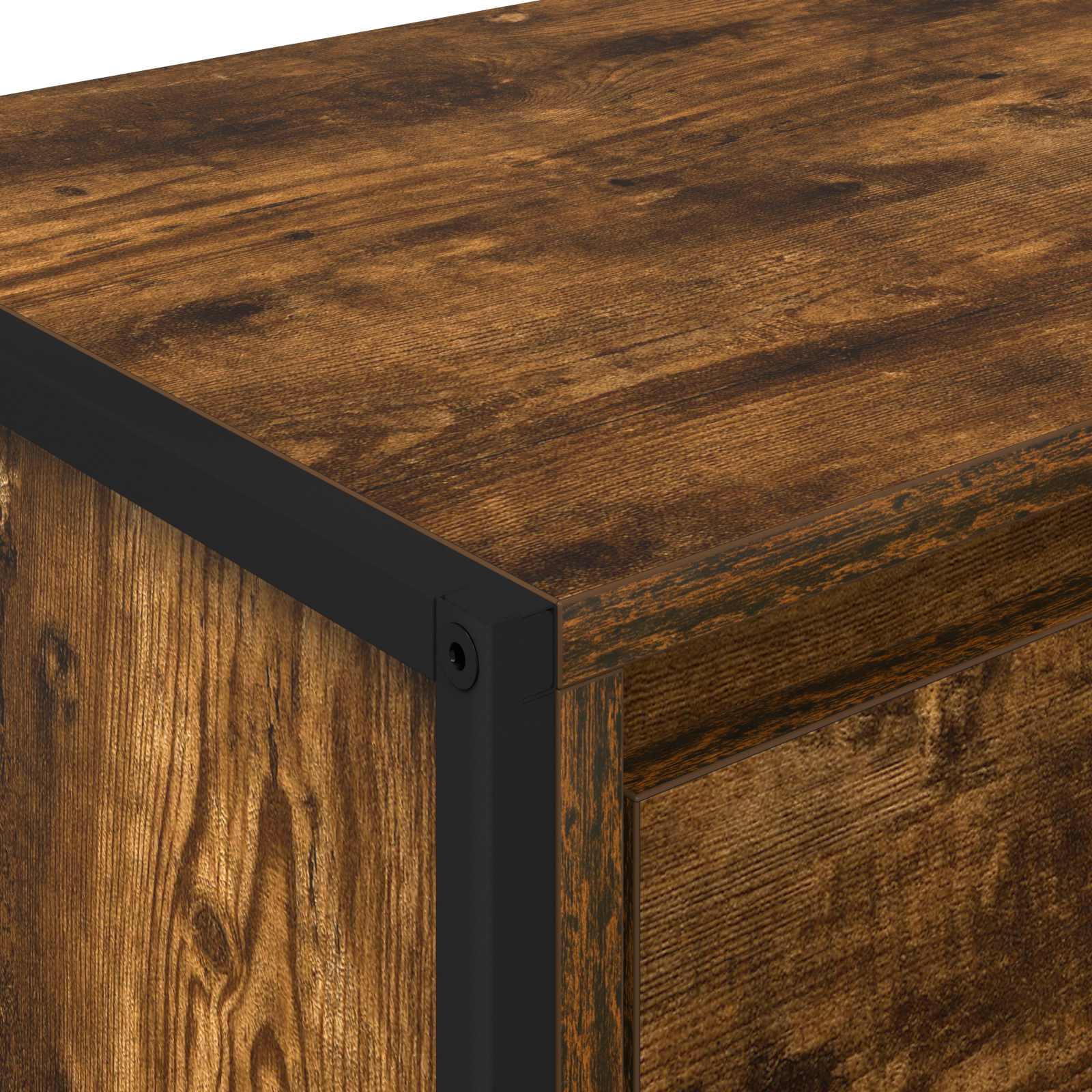 Nattbord 2 pcs Røyk Eik 39,5 x 30 x 50 cm Konstruert tre