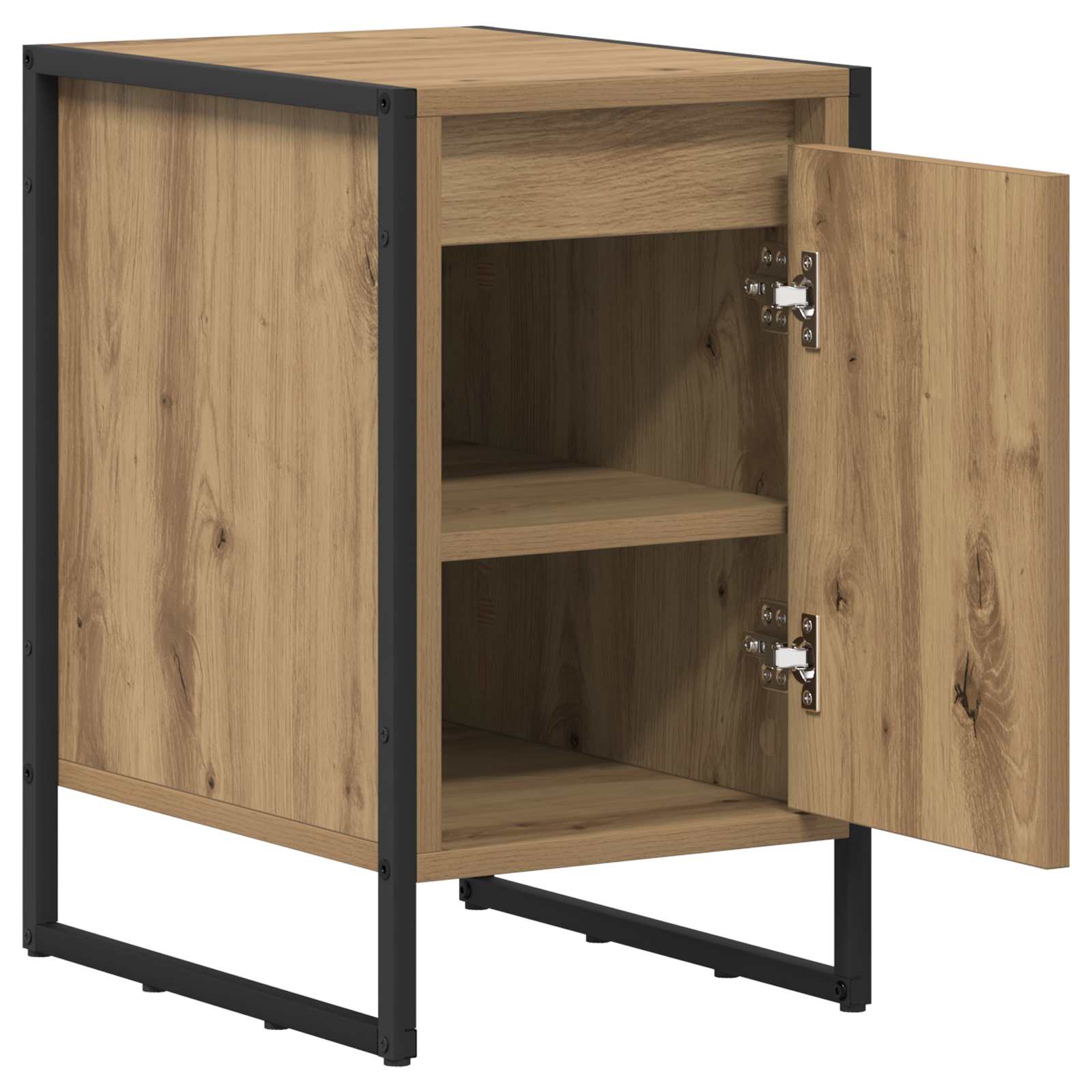 Nattbord 2 pcs Kunstnerisk Eik 39,5 x 30 x 50 cm Konstruert tre