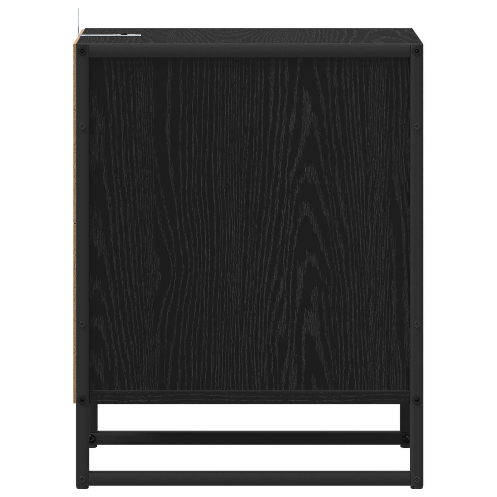 Nattbord med skuff Svart Eik 39,5 x 30 x 50 cm Konstruert tre