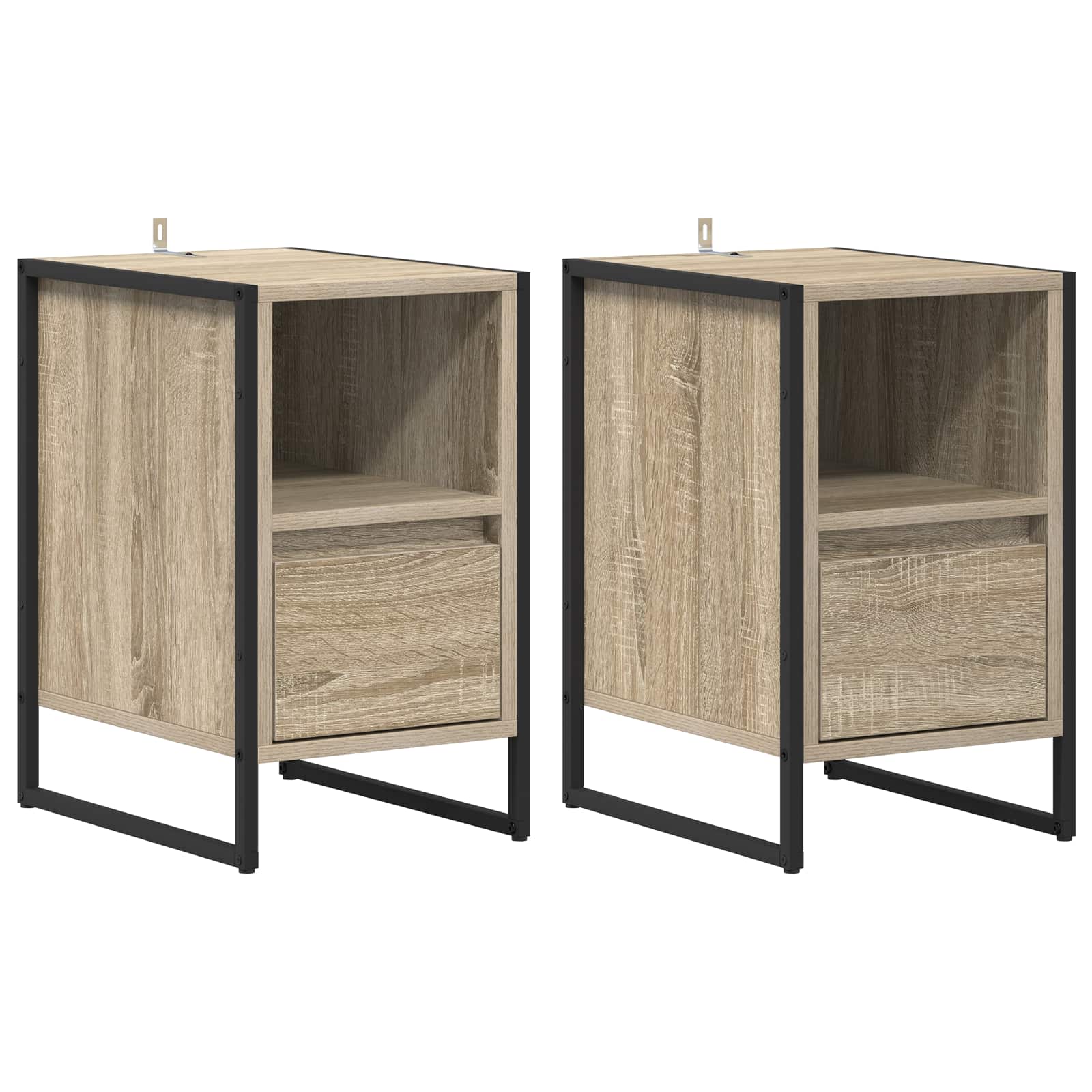 Nattbord 2 pcs Sonoma 39,5 x 30 x 50 cm Konstruert tre