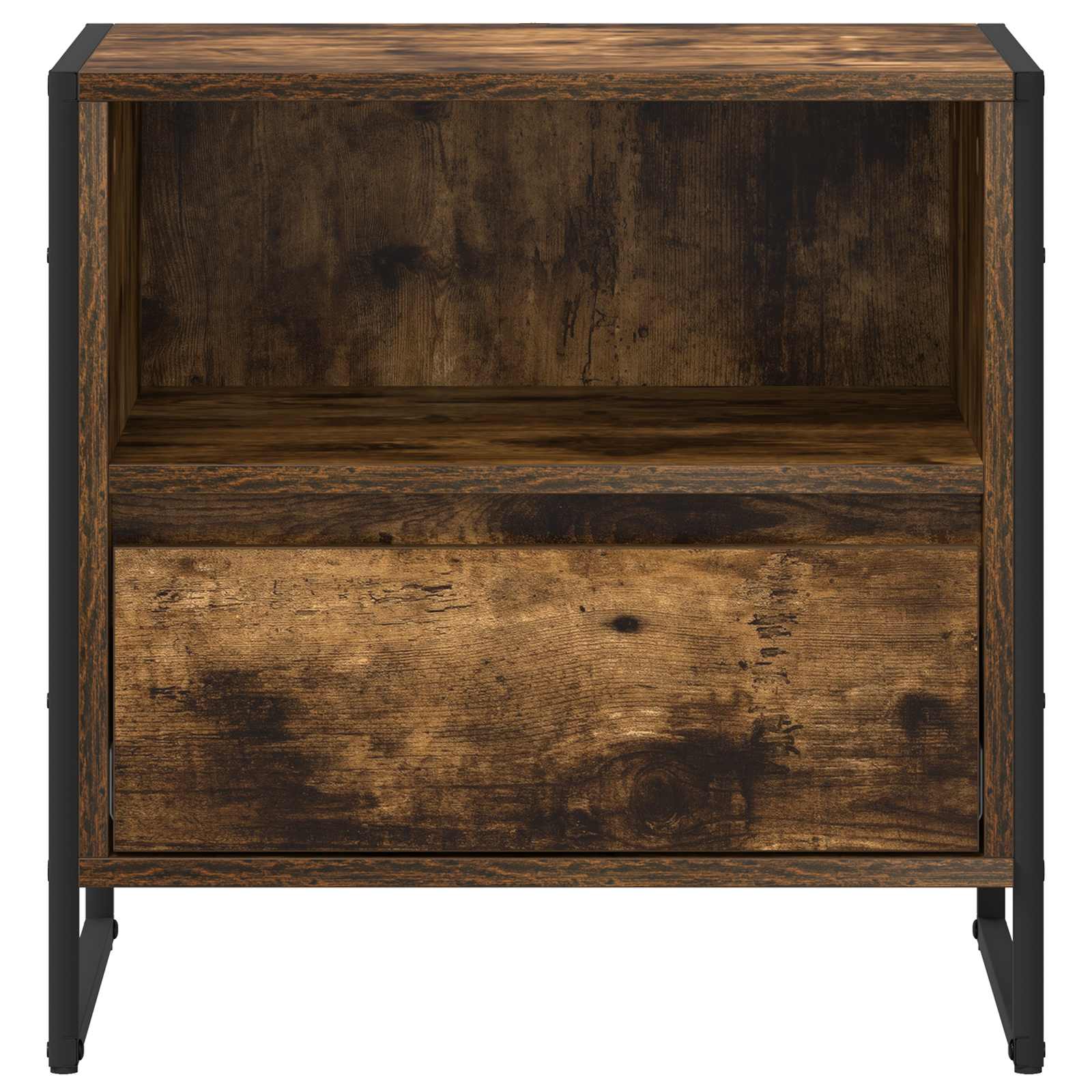 Nattbord 2 pcs Røyk Eik 50 x 39,5 x 50 cm Konstruert tre