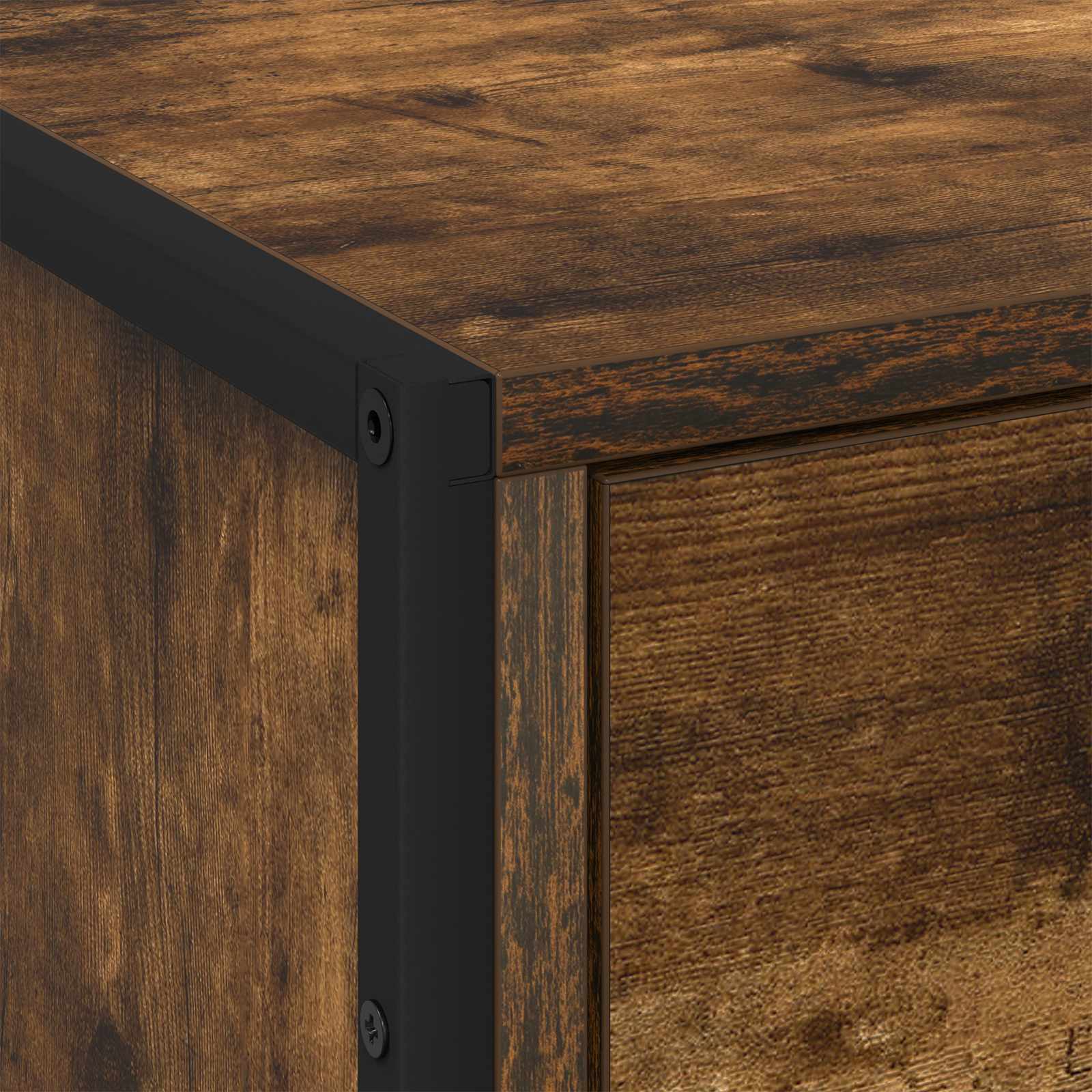 Nattbord 2 pcs Røyk Eik 50 x 39.5 x 50 cm Konstruert tre