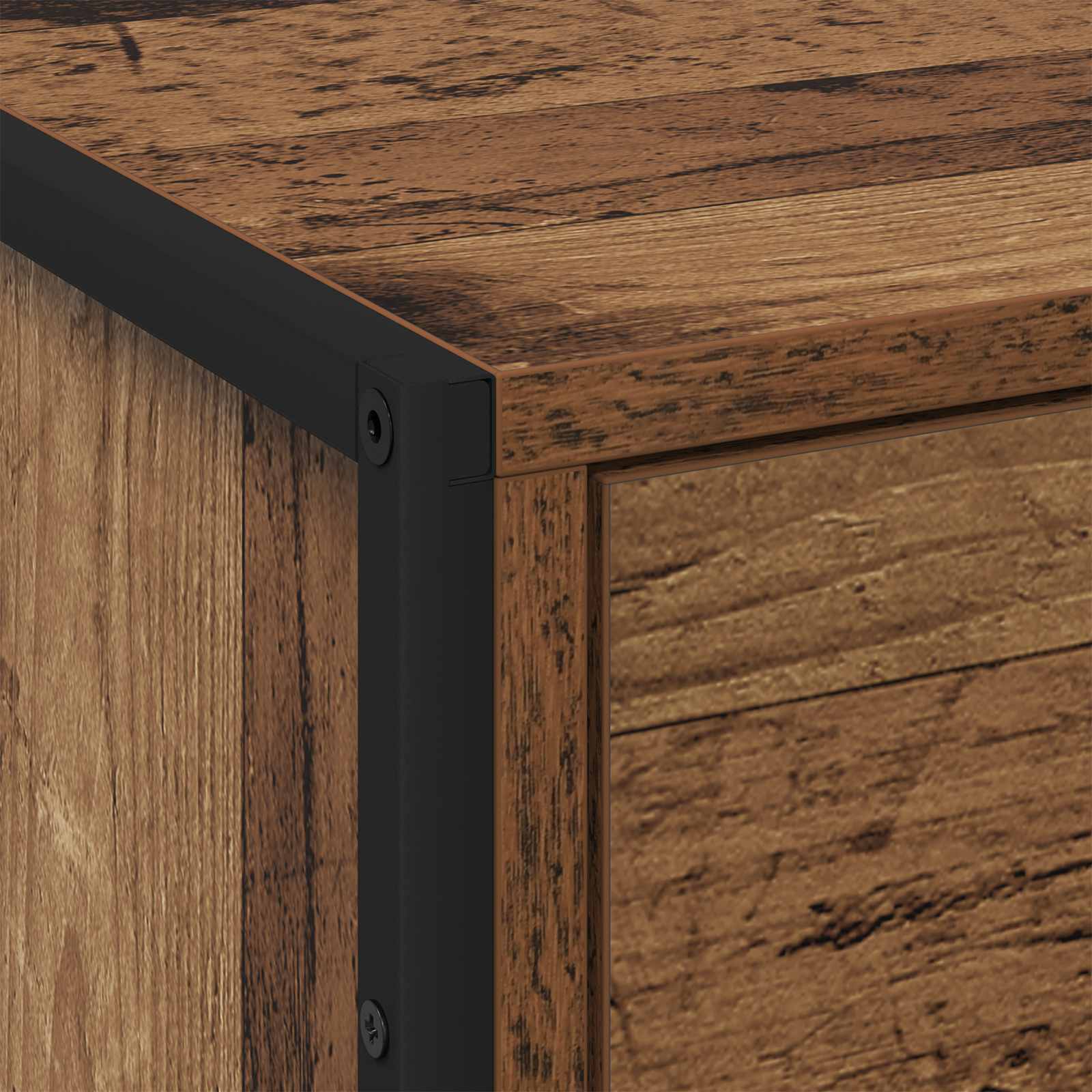 Nattbord med skuff Gamle tre 50 x 39.5 x 50 cm Konstruert tre